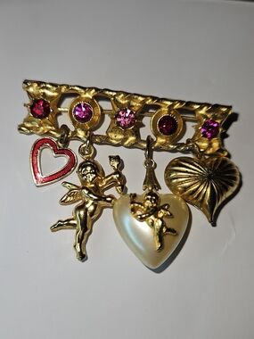 Vintage: Brooch for a loved one, Robert Rose, USA, 1980s-90s, Cupid